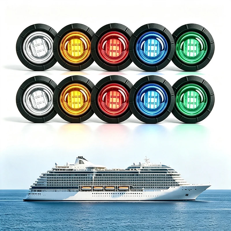 5PC/10PC Universal DC12V 24V LED Light For Caravan Truck ATV Boat 3/4" Side Marker Clearance Car Lights  Signal Lamp Indicators