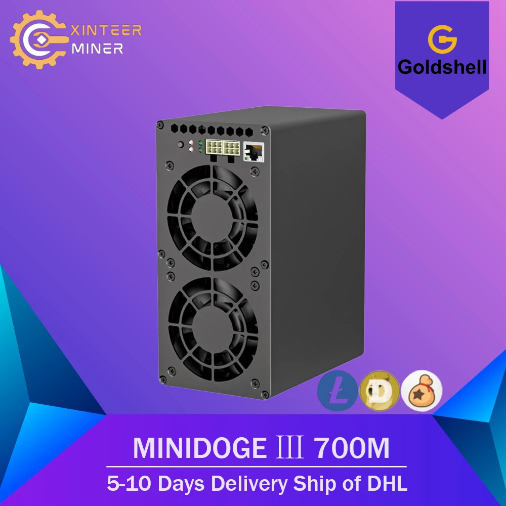 Used Goldshell Mini Doge II/III upgraded 420M/700M 400W Hashrate doge Miner 2 Silent network