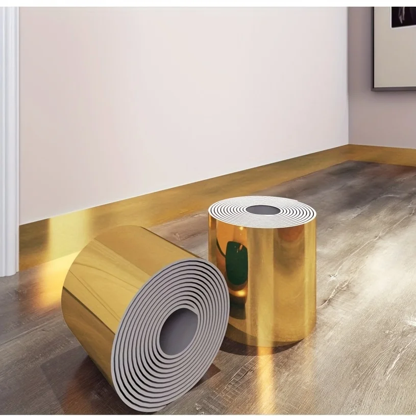 1 Roll Thickened Silvery/Golden Wallpaper Border, Self-Adhesive Wall Wallpaper, Decorative Wall Stickers, Bedroom Decorations
