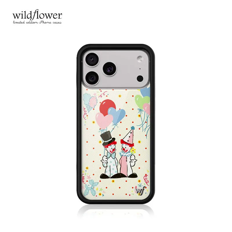 

New Wildflower joker Phone Case for iPhone 17 16 15 14 13 12 Pro Max Plus Clown Love Heart balloon 17pro air shockproof Cover