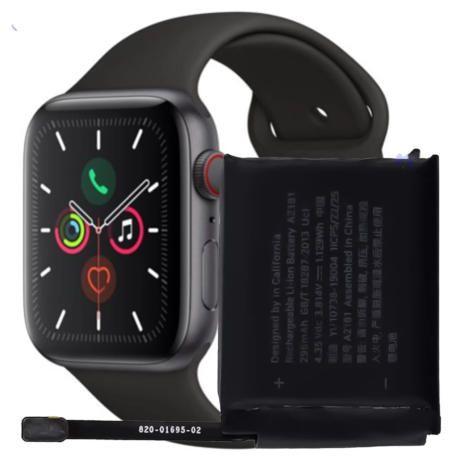 For Apple Apple Watch Series 5-44mm GPS A2181 Watch Battery, Watch Battery Replacement, Send Tool