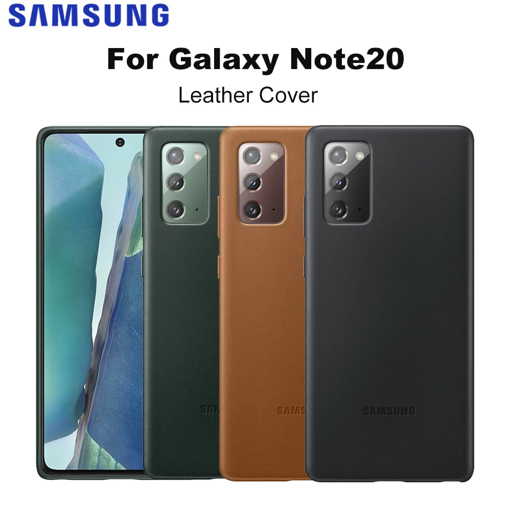 

Original Samsung Leather Smartphone Cover for Galaxy Note20 Genuine Leather Protective Case Shockproof Premium EF-VN980