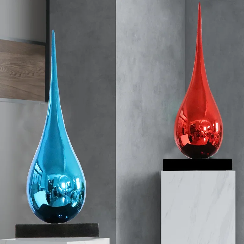 

Nordic Room Decor Geometric Water Drop Sculpture Creative Abstract Statue Ornaments Hotel Clubhouse Handicraft Decoration Gifts