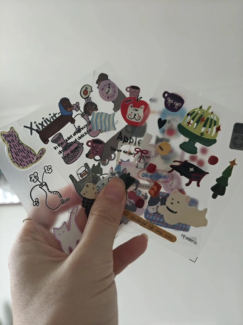 

1pc Korean Bear Clock Glue Sticker Ins Cute Three-dimensional Jelly Sticker Computer Phablet Phone DIY Decorative Sticker