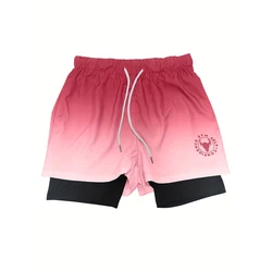 Shorts de course respirants à séchage rapide pour hommes, pantalons décontractés athlétiques, shorts de gym à compression, pantalons d'entraînement et de jogging, 2 en 1, été, nouveau