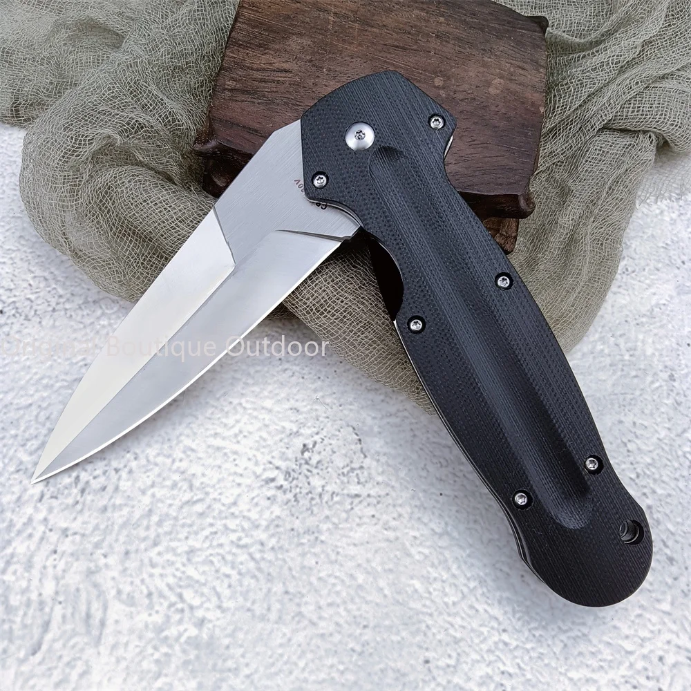 High Quality Pocket Defense Folding Knife D2 Blade G10 Handles Outdoor Hunting Tactical Knives Camping Utility Edc Multitool