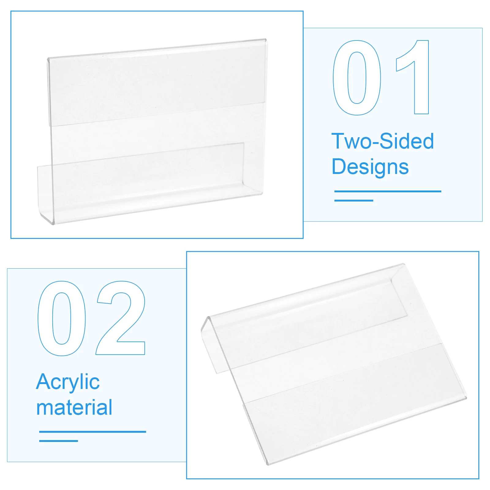 Workstation Seat Sign Acrylic Holder for Name Card Wall-mounted Hanging Rack Multi-use Showing