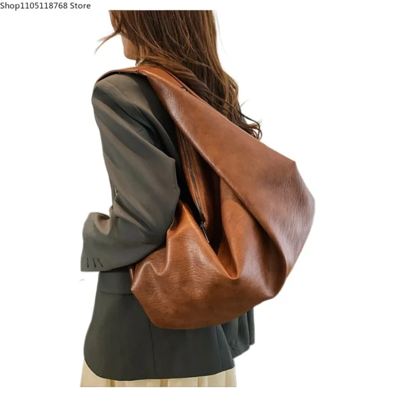 

Brown Tote Bags Women Large Shopper Bag Handbag Quality Soft Leather Shoulder Bag Ladies Travel Portable Bag