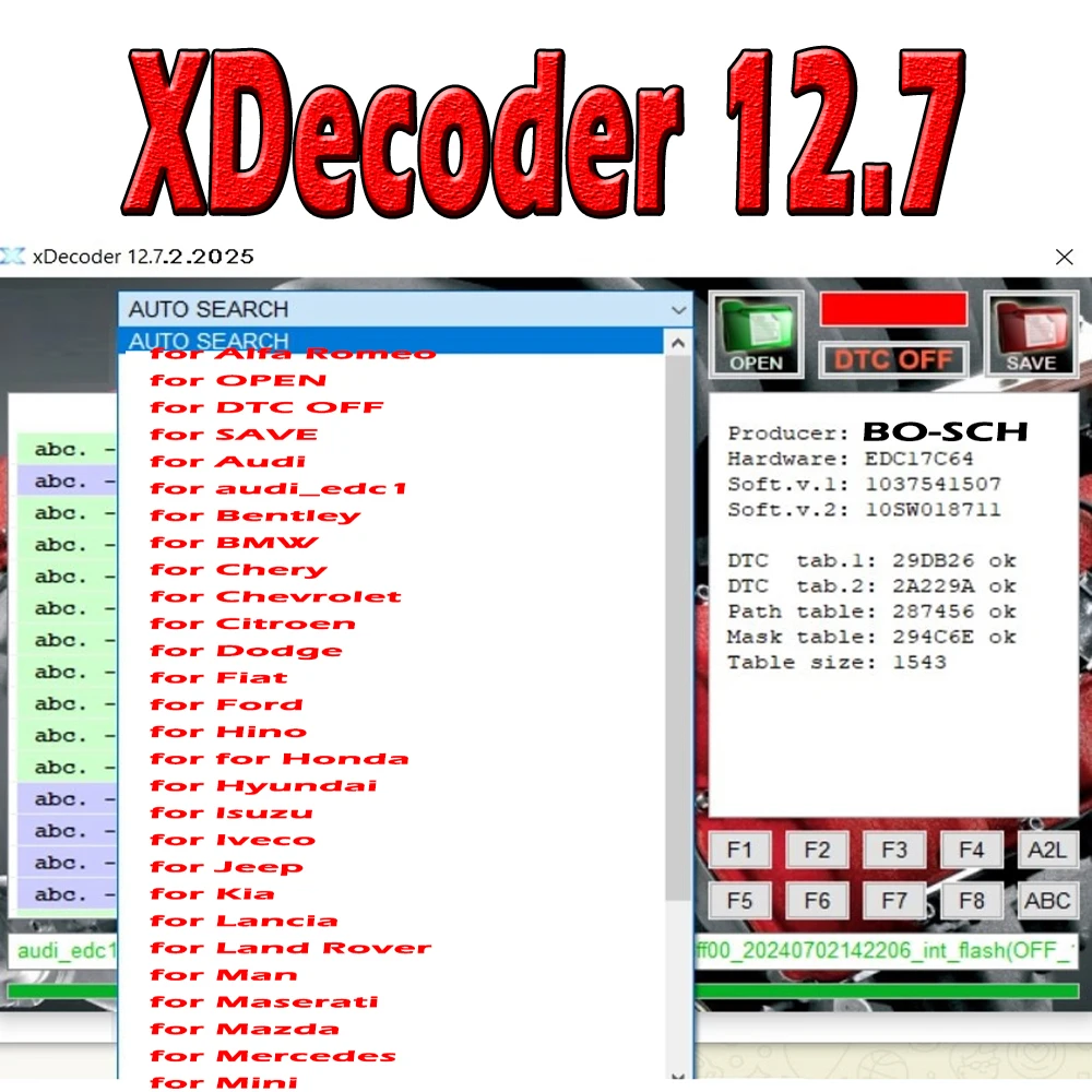 2026 Version XDecoder 12.7 License Full Activated ECU Files PK Xdecoder 10.3 DTC Remover Car Error Codes For EDC16 EDC17 No Keyg