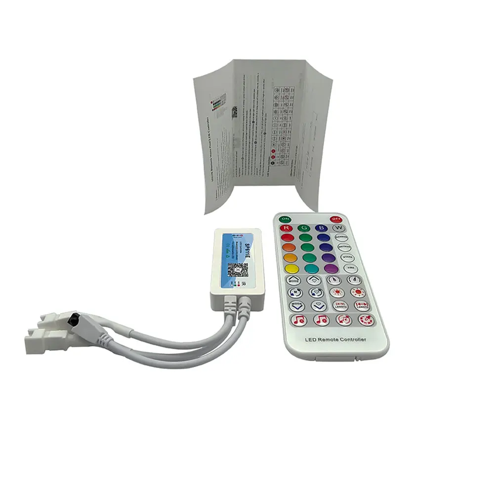 SP611E Bluetooth Music Pixel LED Controller APP Remote Control + IR Remote Control for WS2812B/WS2811  Light Strips DC5-24V