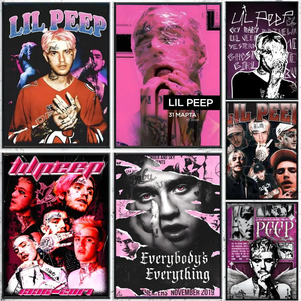 Singer L-Lil Peep DIAMONDS Poster High-Quality Waterproof Wall Decal for Study, Living Room & Garage, Great Gift for Fans