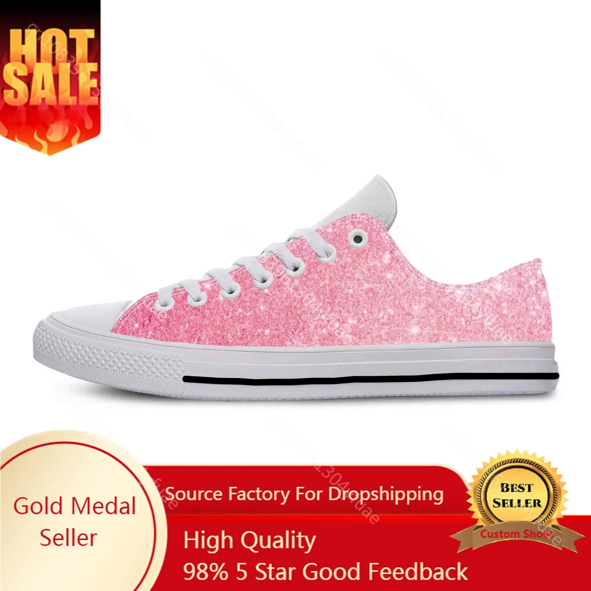 

Glitter Sparkle Sparkling Glittery Pattern Galaxy Casual Cloth Shoes Low Top Comfortable Breathable 3D Print Men Women Sneakers