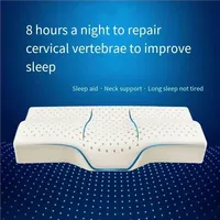 Pure Natural Latex Pillow, Thai Natural Latex Cervical Pillow, Concave Pillow, Butterfly-shaped, Home, Hotel and Adult Pillow