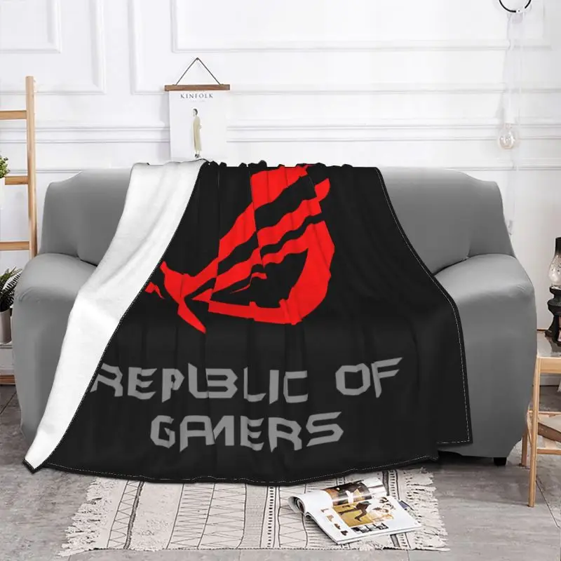 Asus Republic Of Gamers Blanket Luxury Thicken Dual Purpose Skin Friendly Sofa Decorative