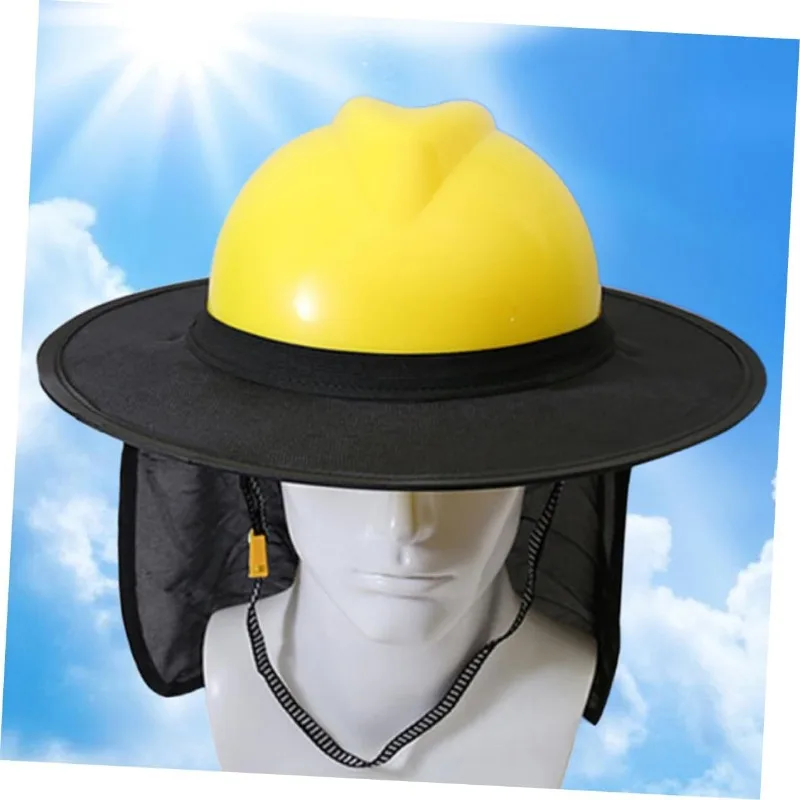 Construction safety helmet neck cover helmet summer sunshade reflective stripe safety helmet worker\'s hat