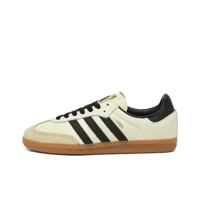 Adidas Samba OG Cream White Sand Strata ID0478 Classic Low-top Skate Shoes Breathable and Casual for Men and Women