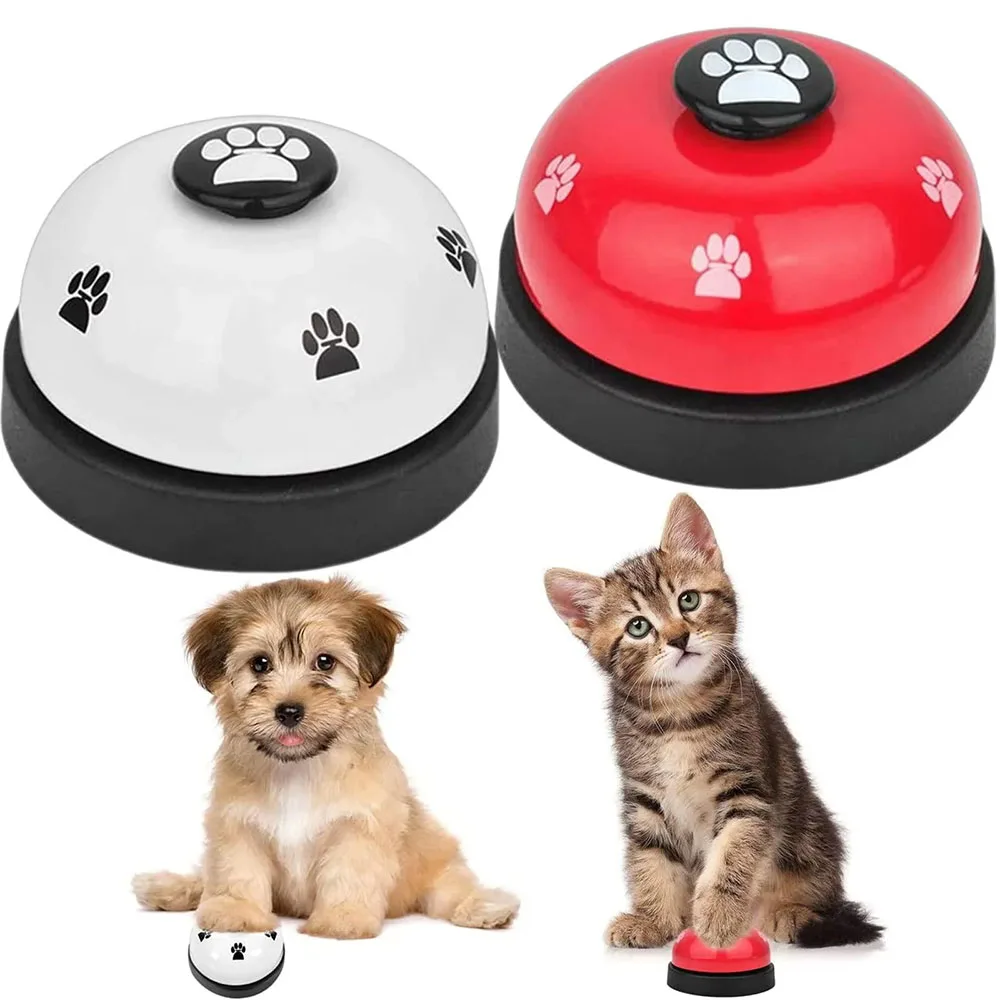 Dog Doorbells 1Pcs Cute Cat Dog Communication Button Talking pet Bell Training Device Pet button Relief Artifact Interactive Toy