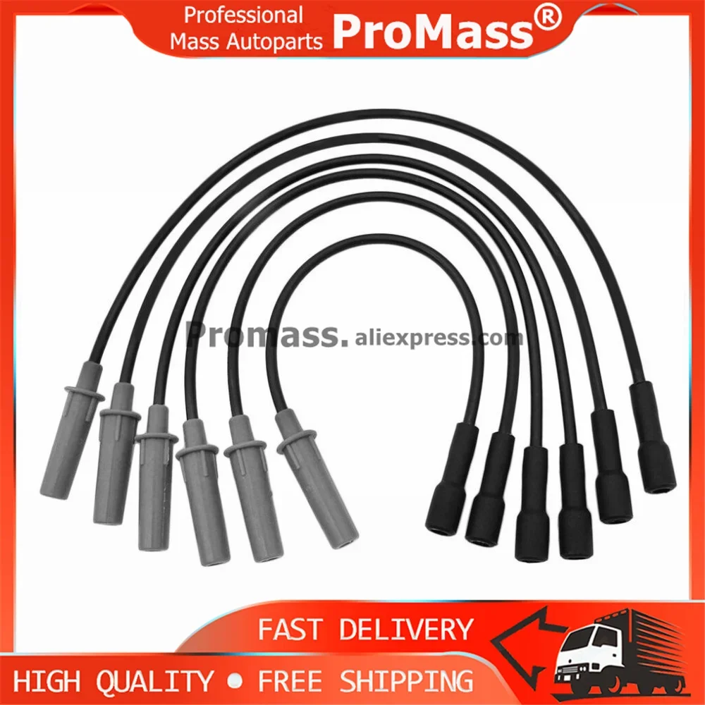 

New 6pcs Spark Plug Wires 5019593AA for Dodge Grand Caravan 3.3L/ 3.8L Chrysler 3.8L Car Accessories