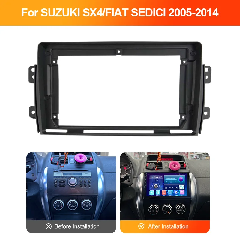 For SUZUKI SX4/FIAT SEDICI 2005-2014 Car Radio Fascias Android Stereo Player 2 Din Head Unit Panel Dash Frame Installation Trim