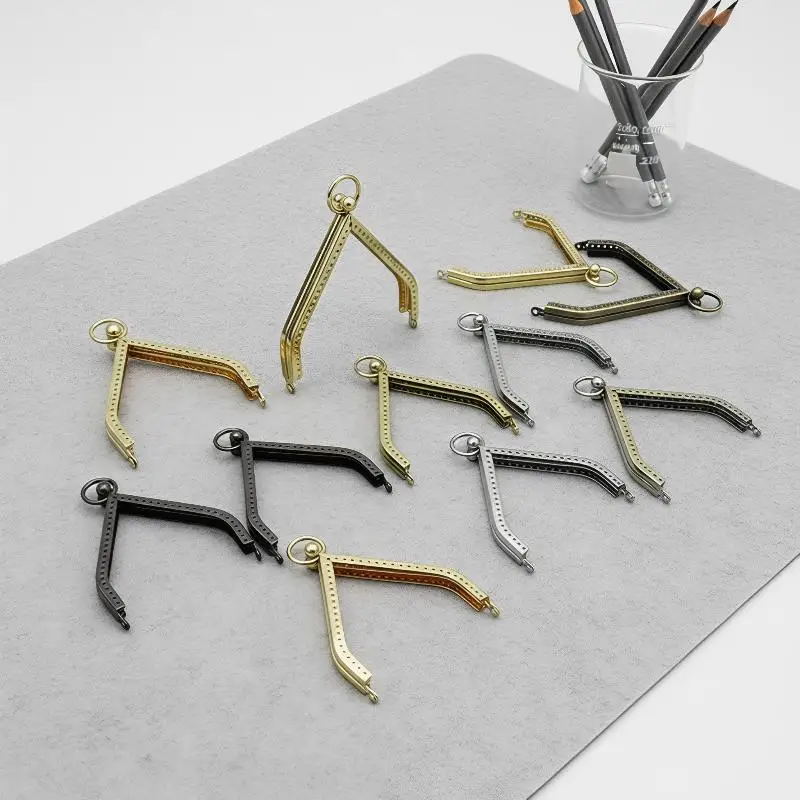 NEW 1 Pc Vintage Triangle Kiss Clasp Metal Purse Frame 11cm DIY Handmade Coin Purse Clutch Bag Making Hardware For Craft Project