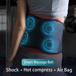 Electric Waist Massager Belt Vibration Hot Compress Back Massage Heating Back Support Waist Lumbar Back Pain Relief Relaxation