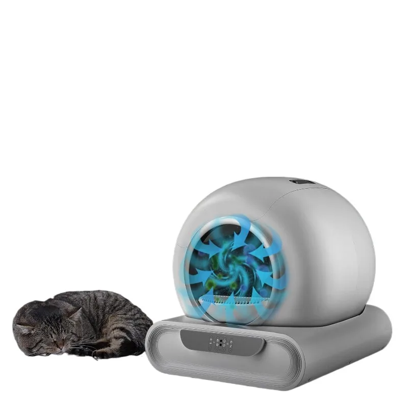 STLF Intelligent application-controlled deodorizing robot 74L automatic self-cleaning cat lit‘ter box with stainless steel inner