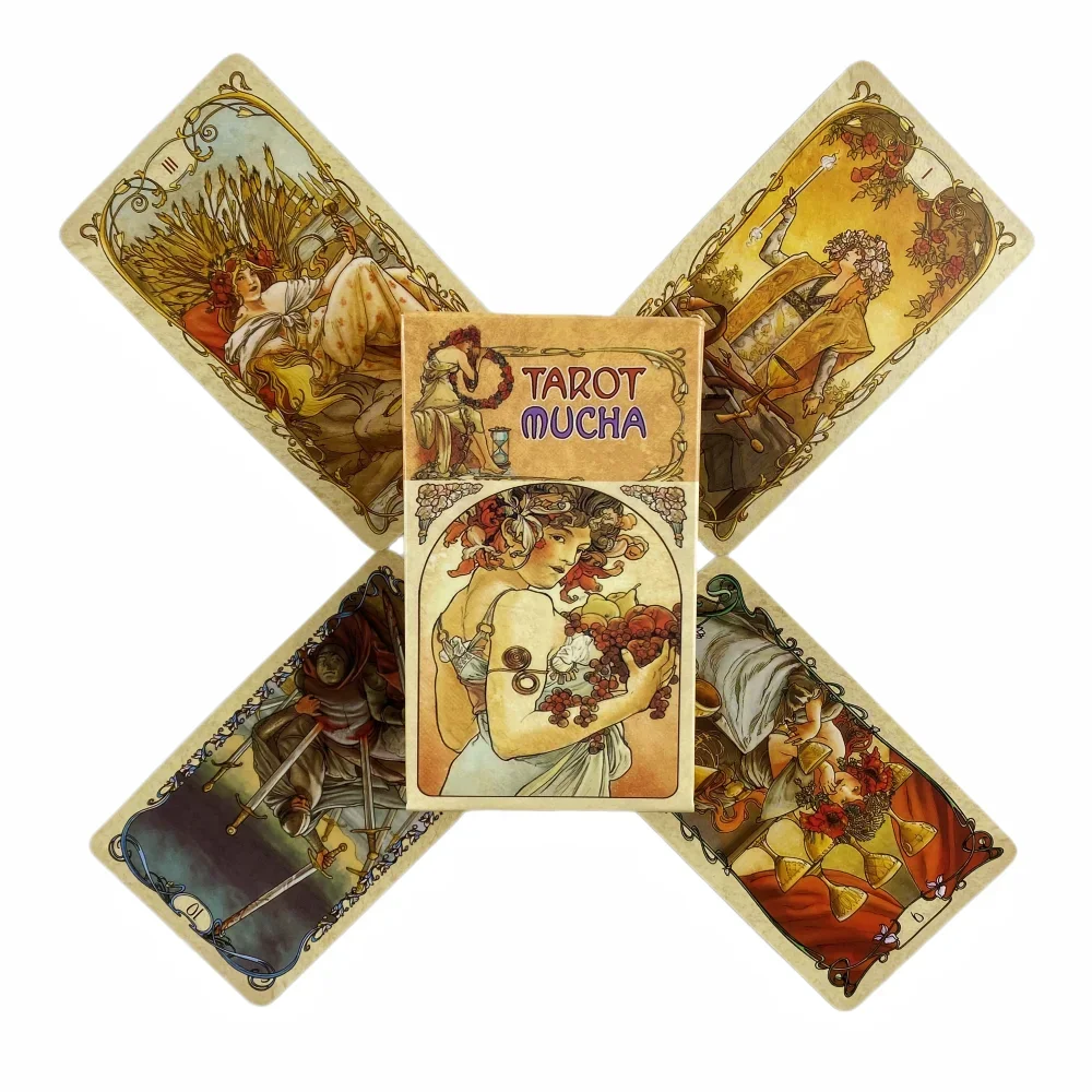 

Tarot Mucha Cards A 78 Oracle English Visions Divination Edition Borad Playing Games