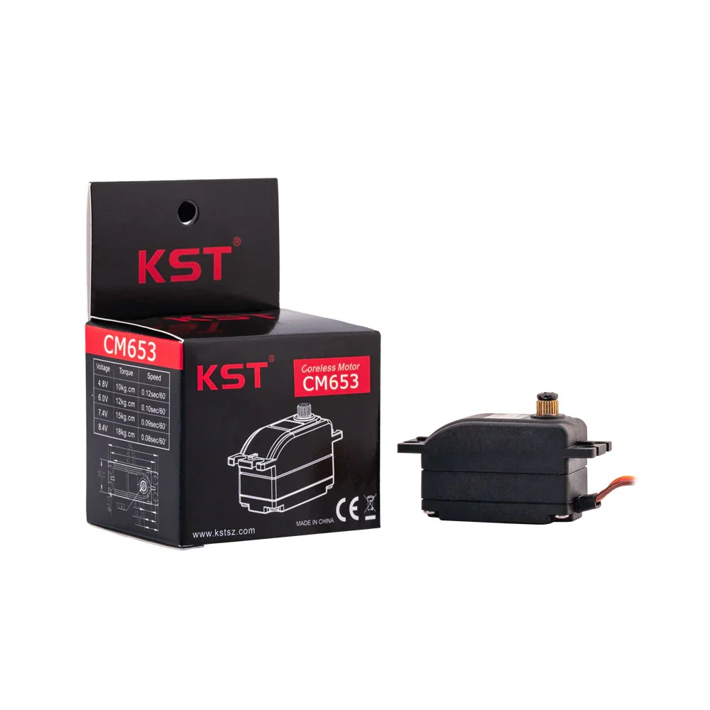 KST CM653 Motor de CC sin núcleo, engranaje de Metal, Servo impermeable para Rock Crawlers, Drift & Touring Cars