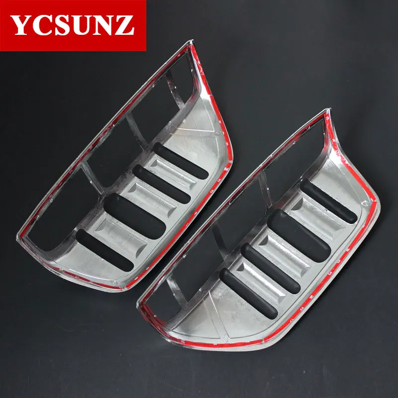 Car Chrome Navara 2006 Accessories Tail Light Cover Lamp Trim For Nissan Frontier Navara D40 2006-2013 Car Styling Plate Part