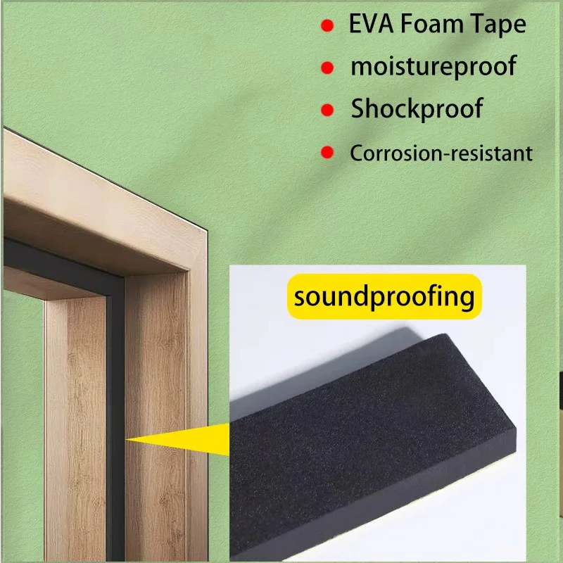 แถบปิดผนึกประตูหน้าต่างโฟม EVA ป้องกันเสียงรบกวน กันลม กันฝุ่น ป้องกันลมเข้า