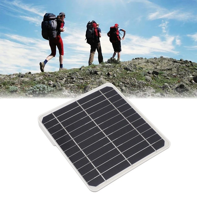 Waterproof Solar Panel Kit 20W Portable Charger With 2 USB For Outdoor Camping, Includes Mounting Rack