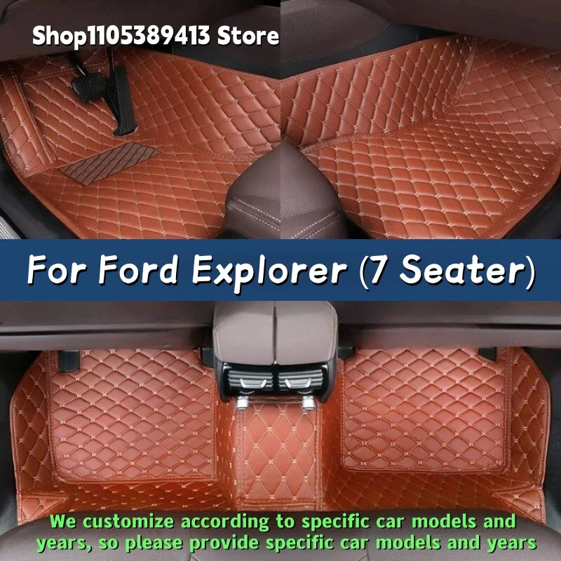 

Коврики для автомобиля из кожи на заказ для Ford Explorer (7-местный) 2025 2026 2027 2028, аксессуары для автоковриков