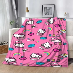 Sanrio Hello Kitty coperta Soft Fluffy Throw divano per bambini trapunta in peluche copriletto coperte calde e sottili per letto Picnic Girl Kid Gift