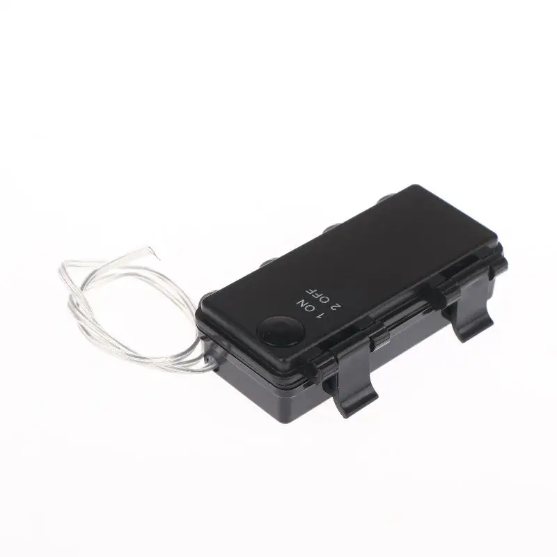 Portabatteria AA a 2 sezioni Cartuccia batteria impermeabile e antipolvere da 3 V n. 5 con accessori fai da te ON-OFF