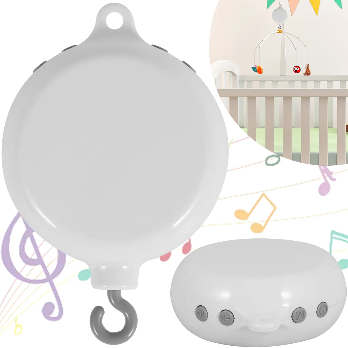 Berço do bebê caixa de música móvel bateria operado caixa de música rotativa com 3 modos 35 canções de ninar pendurado caixa de música para o berçário do quarto do bebê