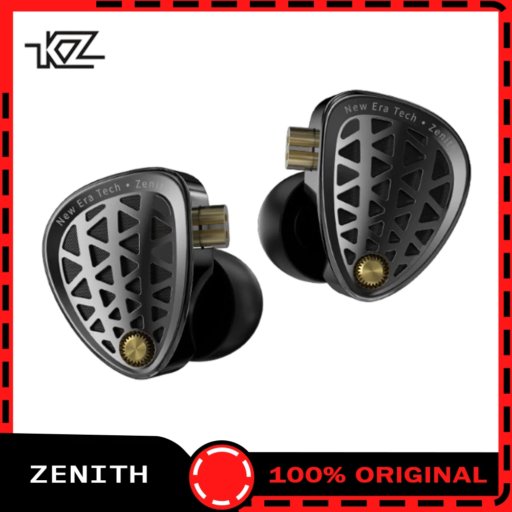 

KZ Zenith наушники-вкладыши проводная подвижная катушка Mega Bass HiFi цельнометаллические сменные наушники по индивидуальному заказу музыкальные аксессуары