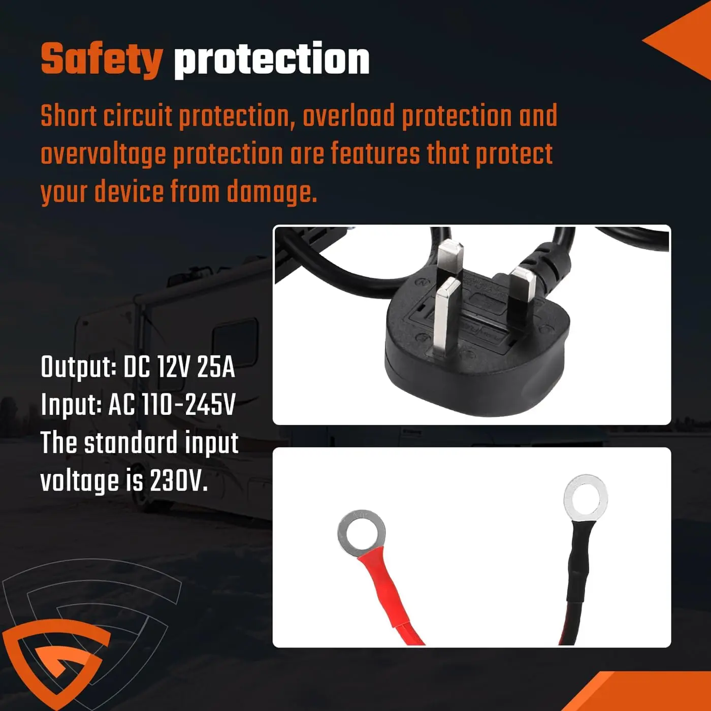 الاتحاد الأوروبي/المملكة المتحدة التوصيل محول طاقة 230 فولت إلى 12 فولت محول لسخان الهواء الديزل ل 5KW 8KW مناسبة للمنافذ الكهربائية المنزلية #4