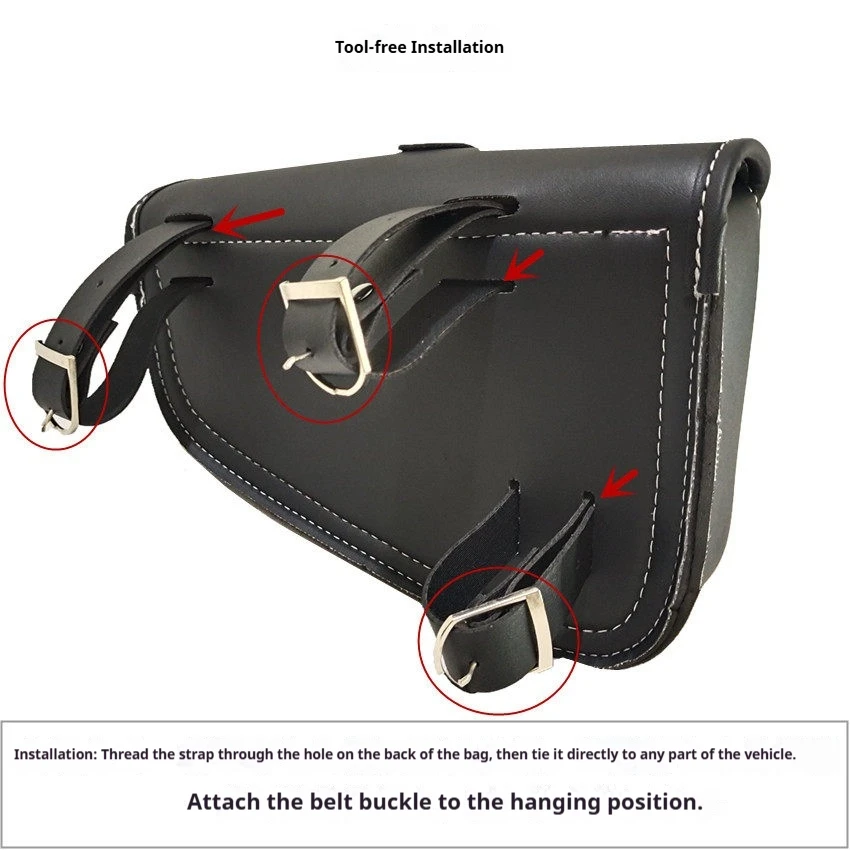 Small Triangle Saddlebag Motorcycle Modification Tool Side Bag for Harley 883,Leoncino250,Honda Rebel CM300 CM500