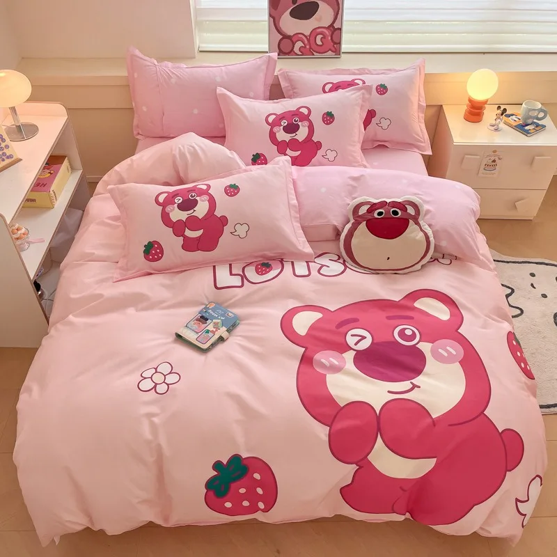 

Winnie the Pooh bedding set Disney cartoon bear baby 2 piece duvet cover pillowcase bedroom bed set duvet