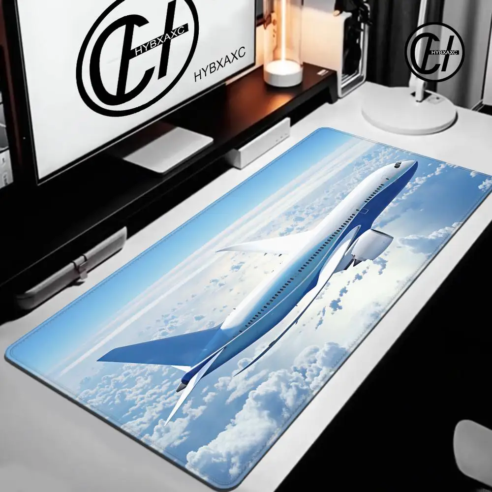 Aircraft Mouse Pad Airplane Sky Runway Scenery Non Slip Rubber Extended Desk Mat Waterproof Gaming Keyboard Mousepad