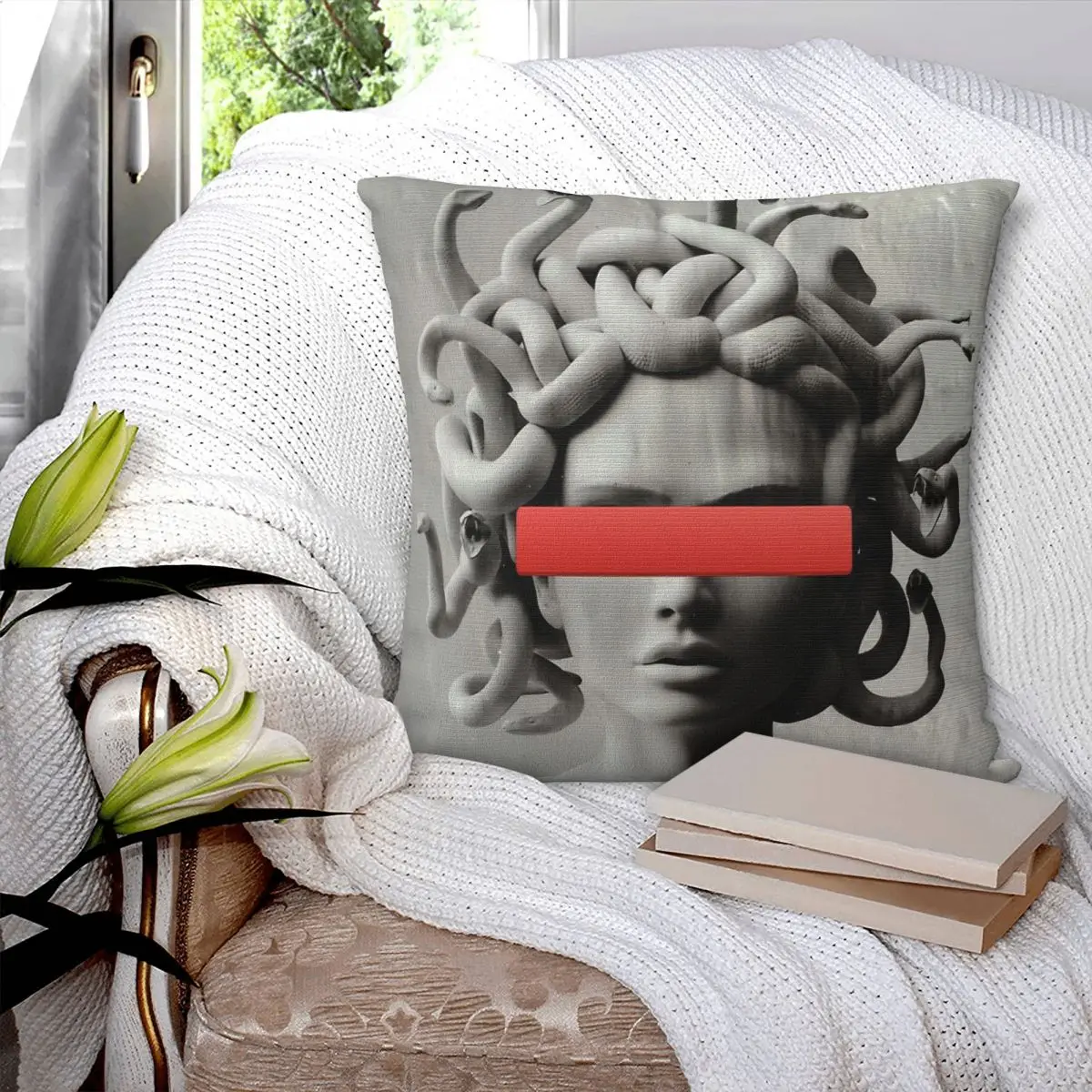 Medusa Pillowcase Printed Cushion Cover Sofa Waist Pillow Pillow Cover