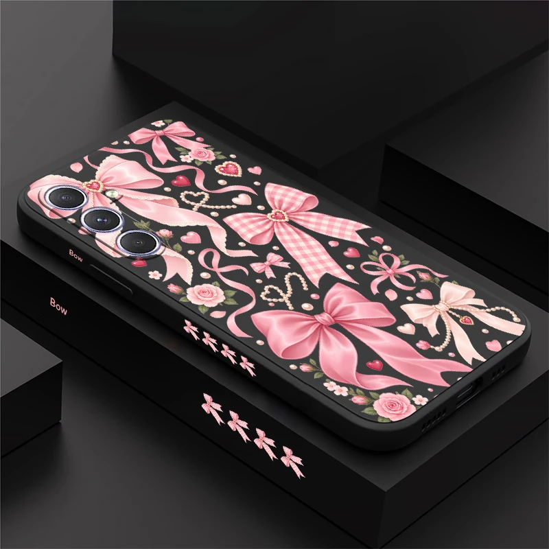 Bow Knots Flower Phone Case For Samsung Galaxy A53 A52S A33 A72 A73 A32 A13 A22 A51 A71 21S A11 Soft TPU Anti Scratch Cases Capa