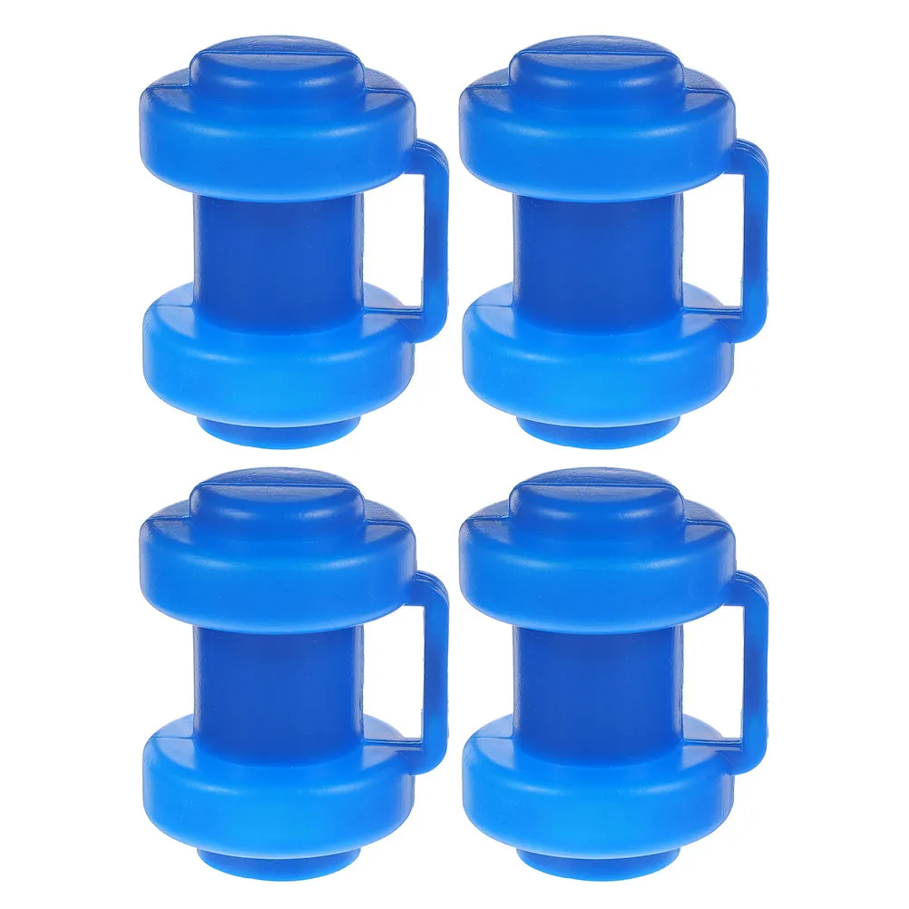 

4 шт. универсальные пластиковые заглушки для труб батута, защитные колпачки для труб, держатели для защитной сетки, для использования в помещении и на улице, синие