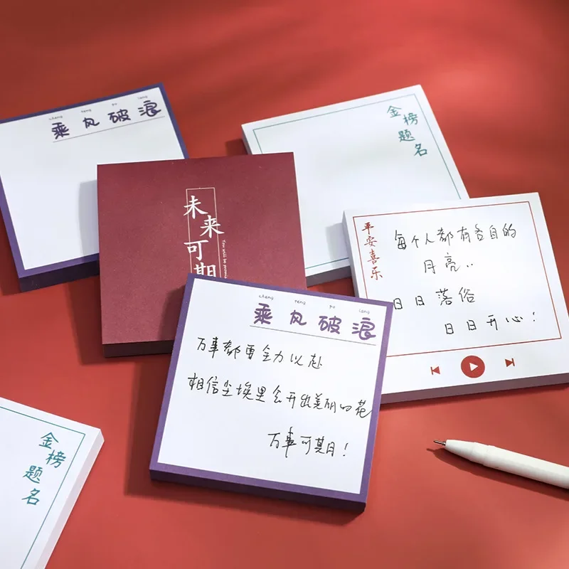 Creative Chinese Style N Times Sticky Notes Memo Pad Page Flag To Do List Planner Office Decor