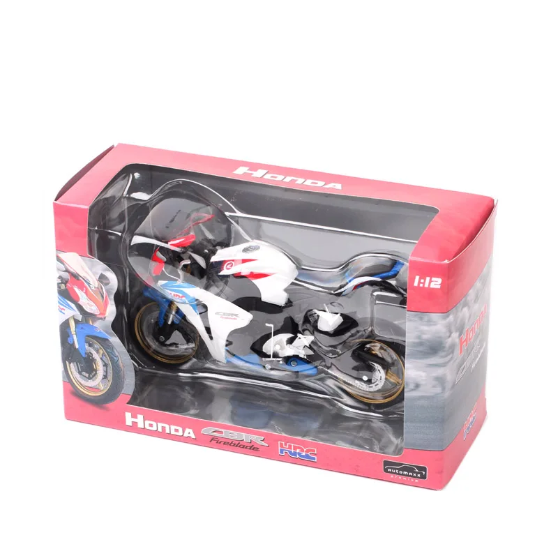 Fireblade Motocicleta Diecast Miniature Racing Bike Modelo Brinquedo, Honda CBR1000RR CBR Repsol, Escala 1:12, Automaxx