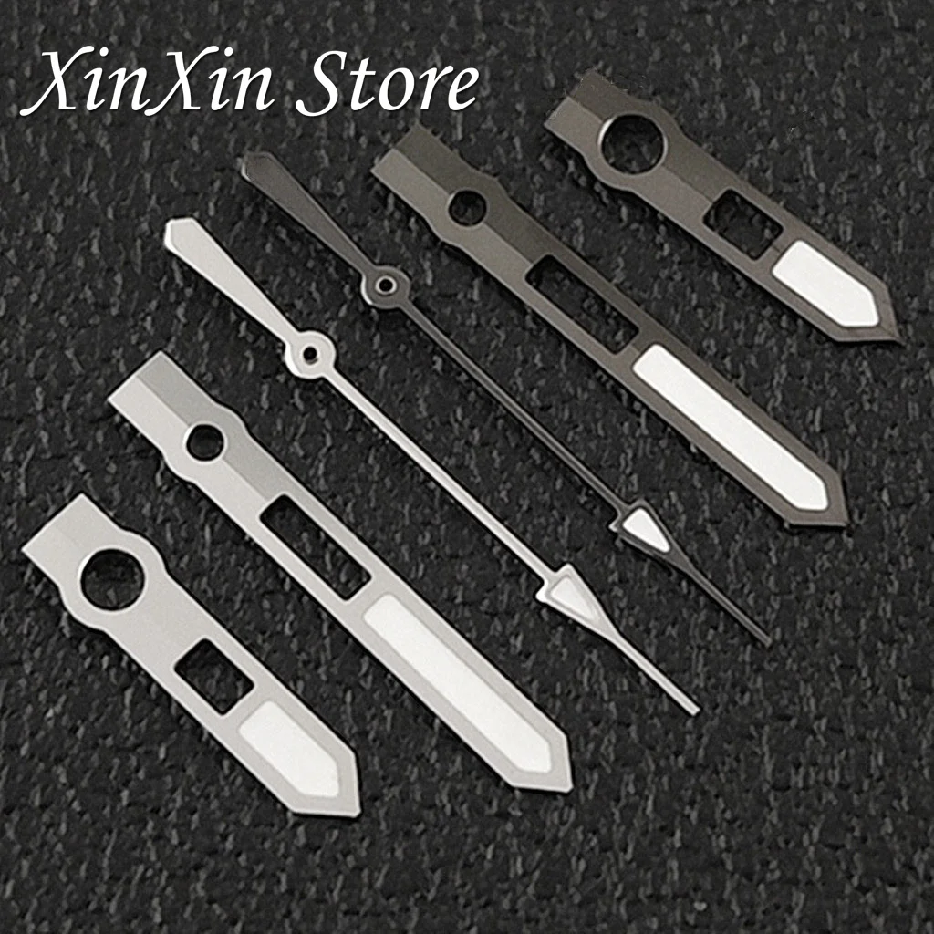 الجوف خارج NH35 الساعات مؤشرات الفضة ارتفع الذهب بندقية ساعة ذهبية الأيدي ل NH34 NH35 NH36 4R 7S 7002 حركة C3 الأخضر مضيئة