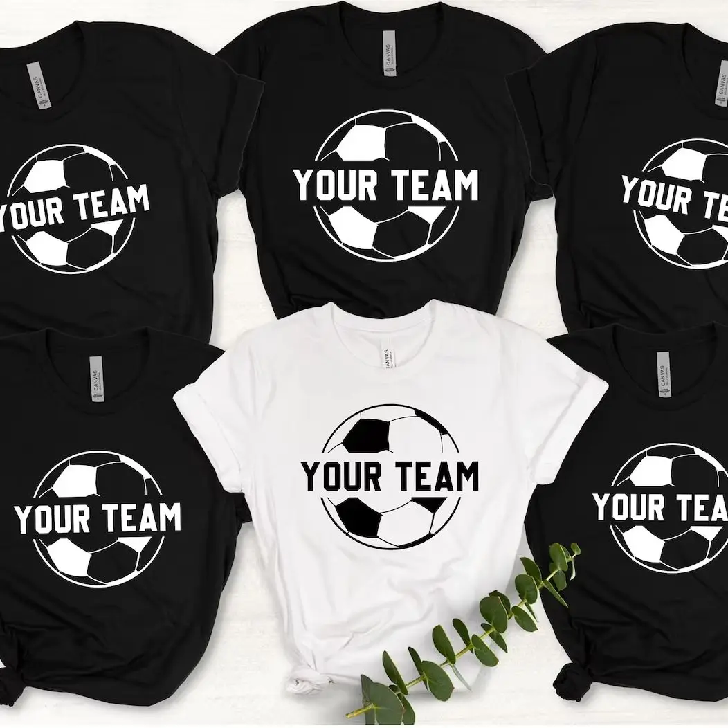 Customized Your Name Number Soccer Football Shirt Men's Soccer Game Day Fan's Shirt Daily Casual Short Sleeve Sport Tees