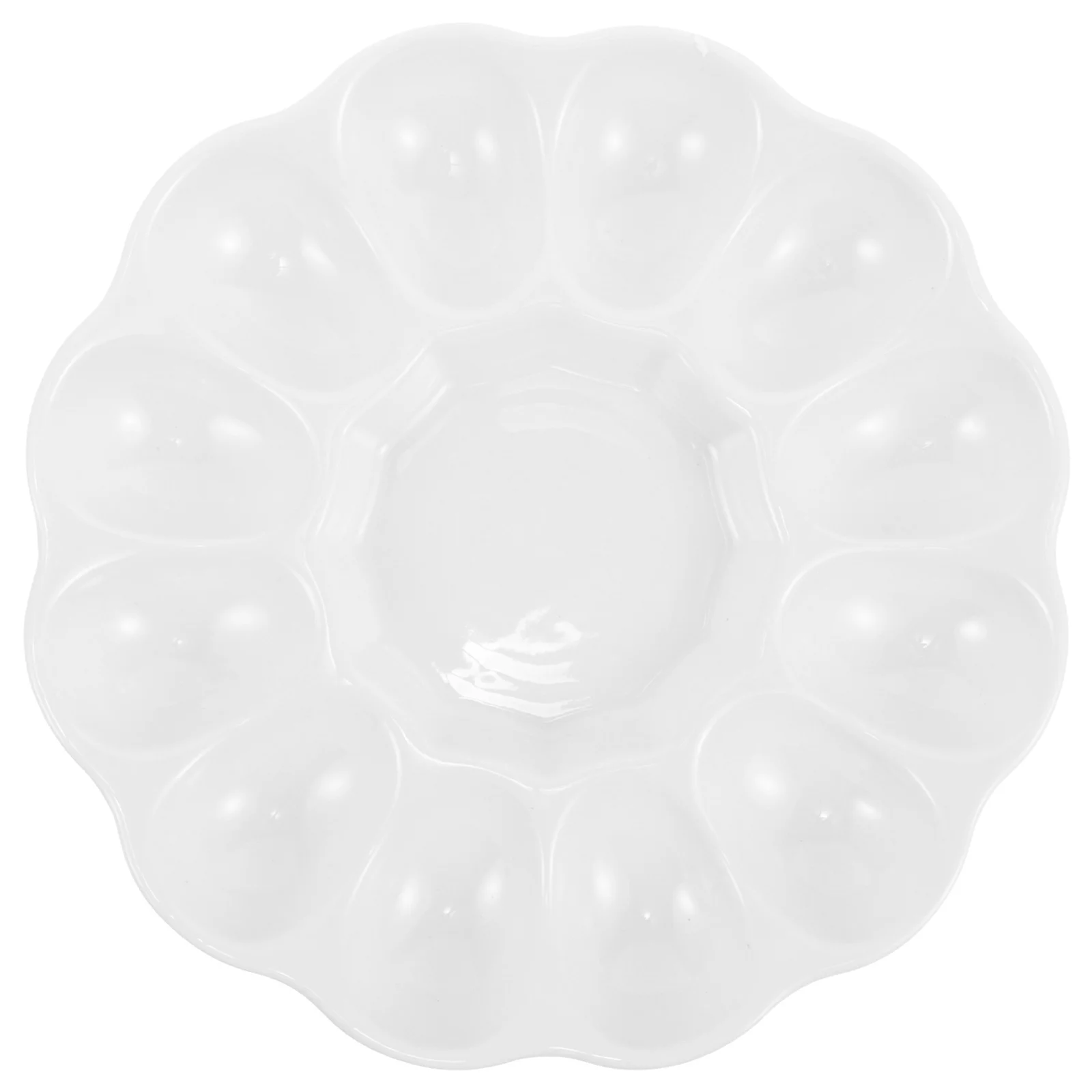 

Easter Egg Platter 12 Compartment Ceramic Deviled Egg Tray for Party Catering Serving Appetizer Holder Kitchen Tool