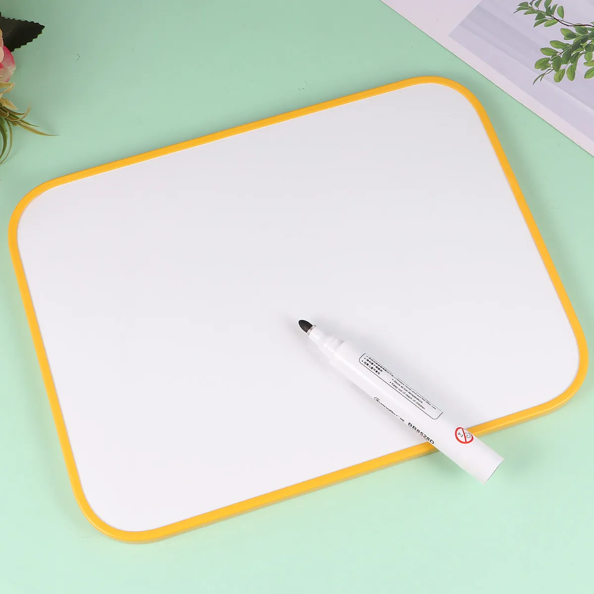 tableau-blanc-magnetique-en-plastique-1-piece-tableau-d'ecriture-suspendu-jaune-21x28cm-tableau-noir-effacable-pour-dessin-tableau-d'affichage-pour-la-maison-et-l'ecole