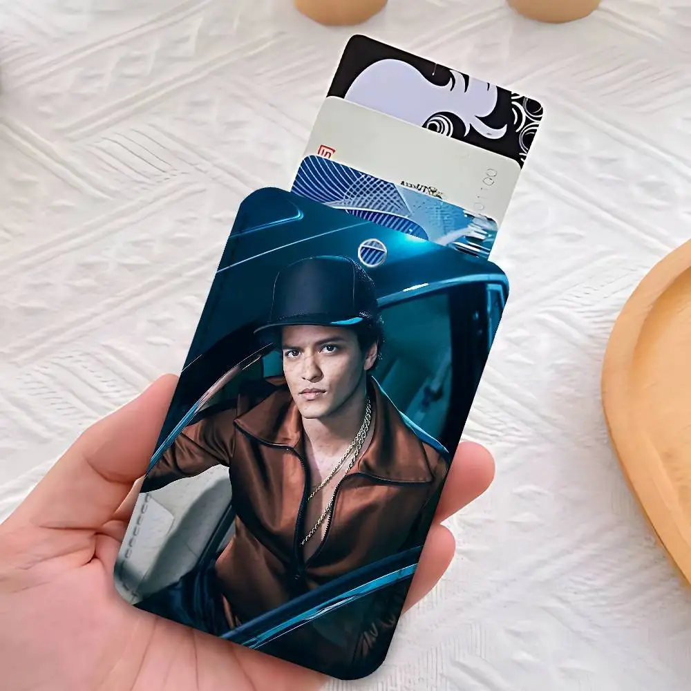 Tarjetero de Cuero PU Premium B-Brunos M-Mars Singer para Uso Diario, con Mosquetón Metálico y Diseño Personalizable